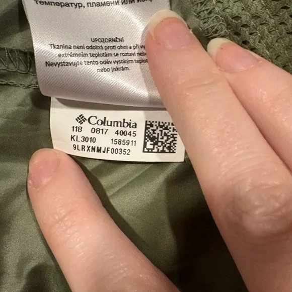 Columbia Lavender and Olive Windbreaker size s. drawstring lightweight outdoor - Picture 7 of 8